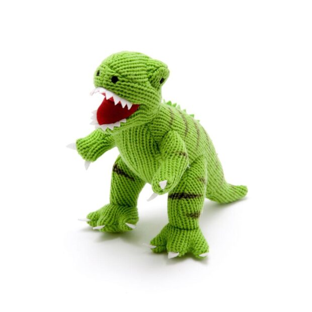 T Rex Green Knitted Dinosaur