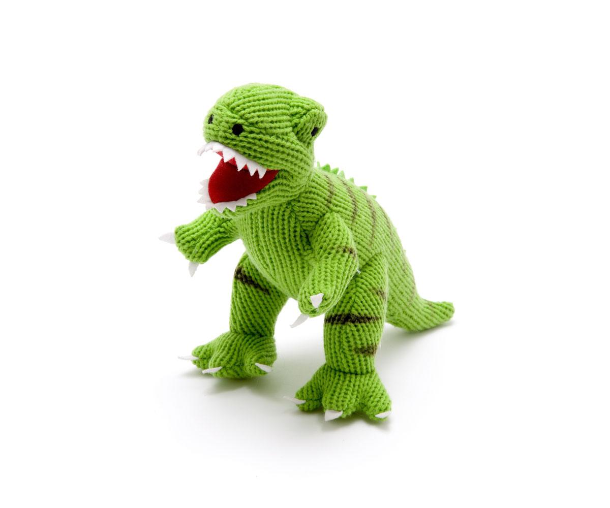 T Rex Green Knitted Dinosaur