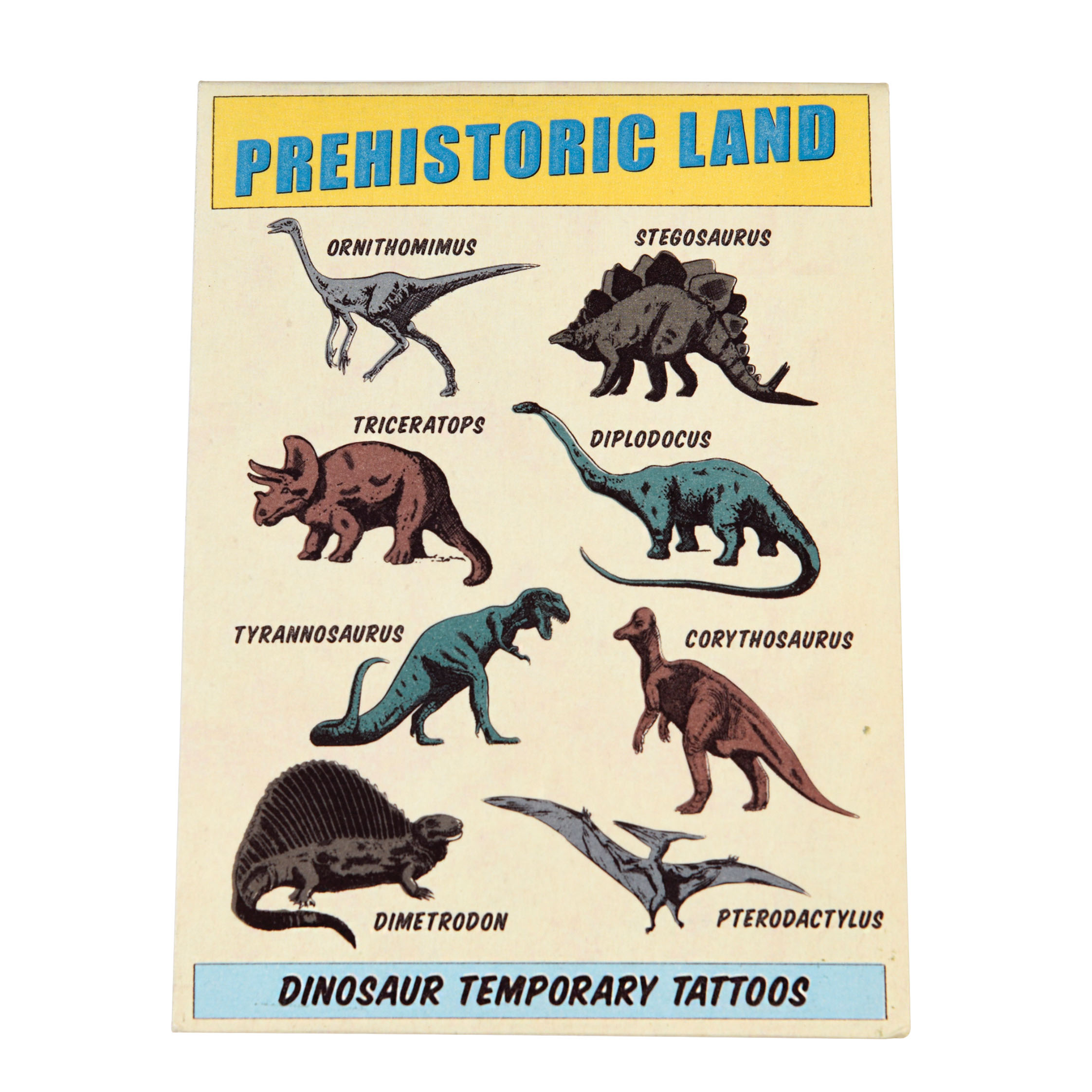 Prehistoric Land Dinosaur Temporary Tattoos