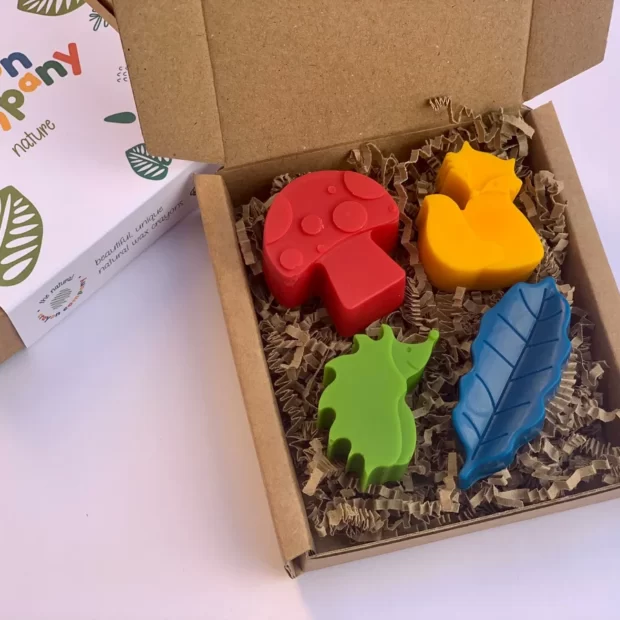 Autumn Woodland Set of 4 Crayons