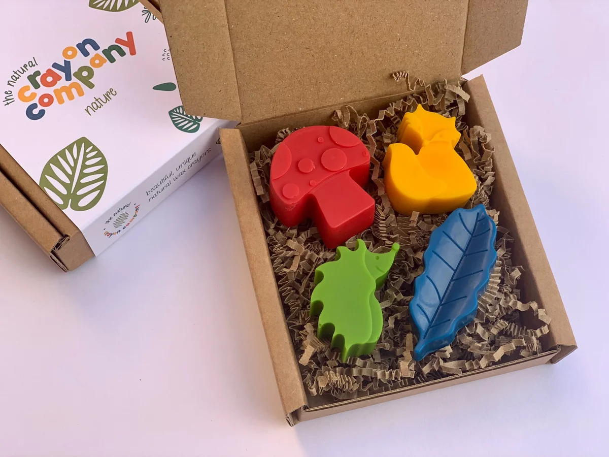 Autumn Woodland Set of 4 Crayons
