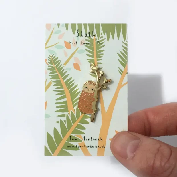 Sloth Enamel Pin Badge