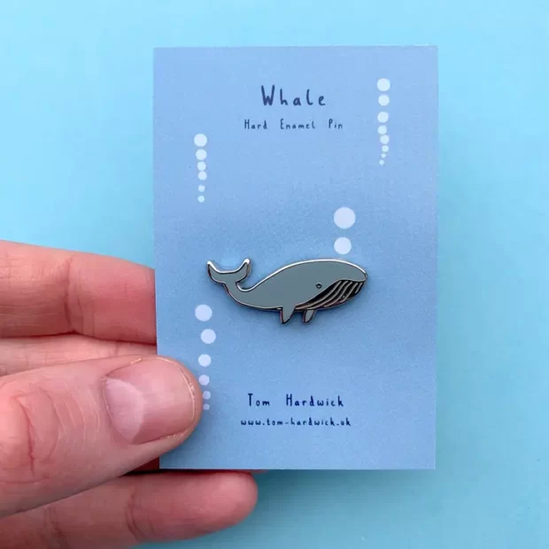 Whale Enamel Pin Badge