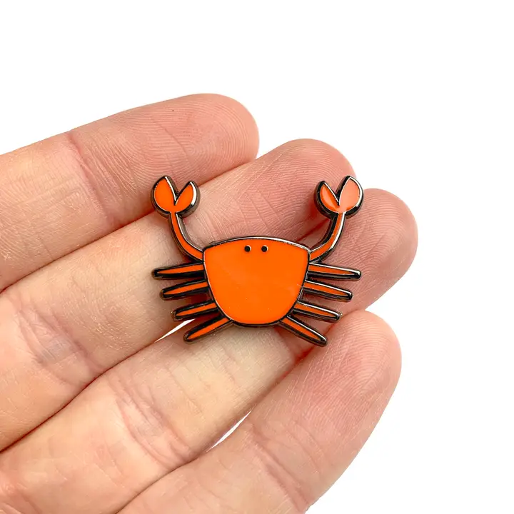Crab Enamel Pin Badge