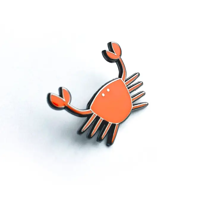 Crab Enamel Pin Badge