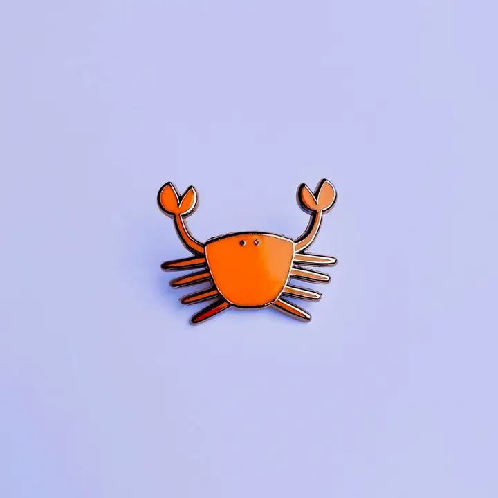 Crab Enamel Pin Badge