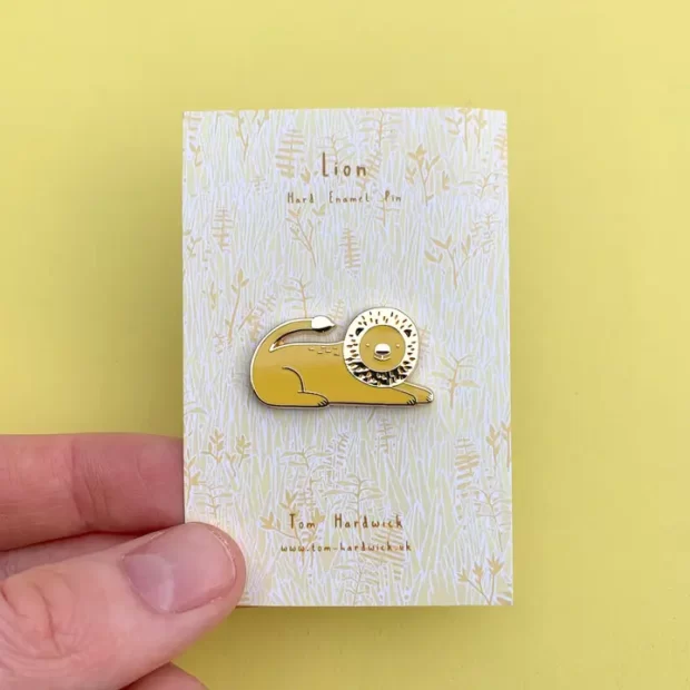 Lion Enamel Pin Badge