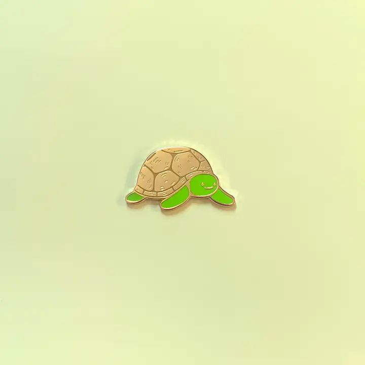 Tortoise Enamel Pin Badge