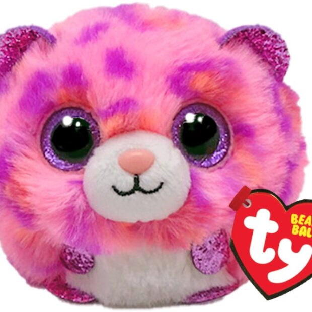TY Topaz Leopard Beanie Ball