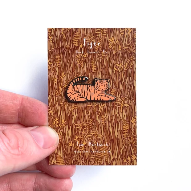 Tiger Enamel Pin Badge