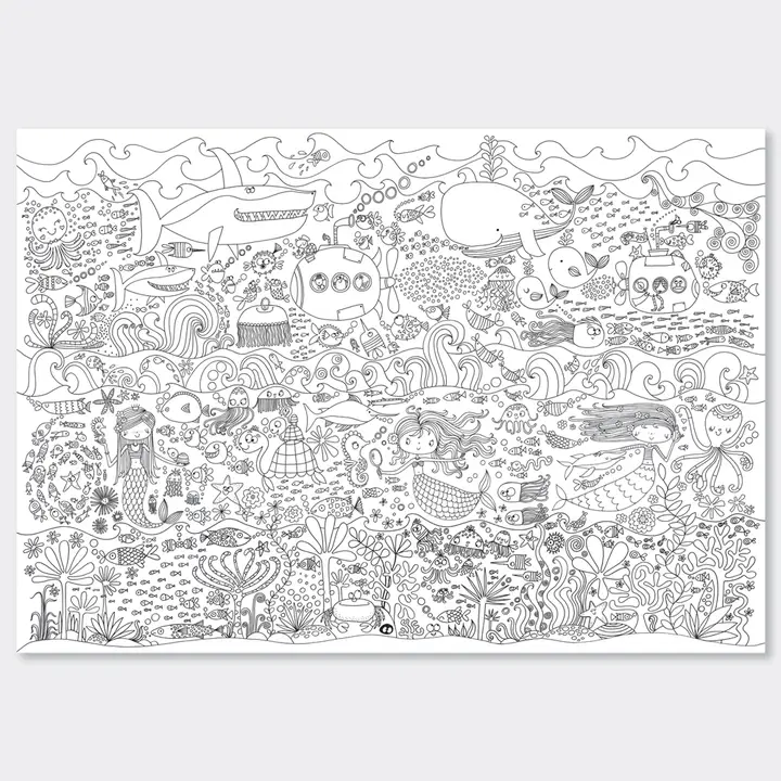 Under the Sea Colouring Poster